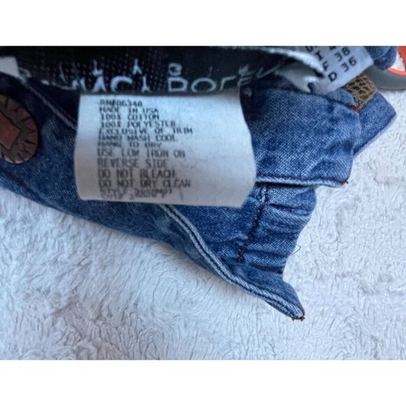 Nancy Bolen City Girl Button Front Blue Denim Jacket Size 8 Snakeskin Detail - Picture 4 of 10